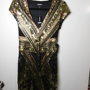NWT Express Golden dress